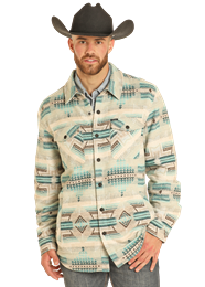 Load image into Gallery viewer, Aztec Shirt Jacket by Rock &amp; Roll