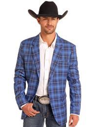 Men's Plaid Blazer by Rock & Roll