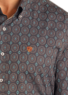 Men's Woven Print by Rock & Roll ~ Teal - Henderson's Western Store