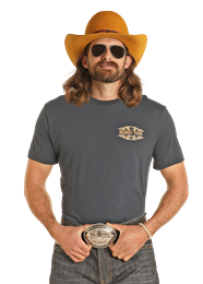 Dale Brisby Dale Rodeo Time Tee ~ Navy - Henderson's Western Store