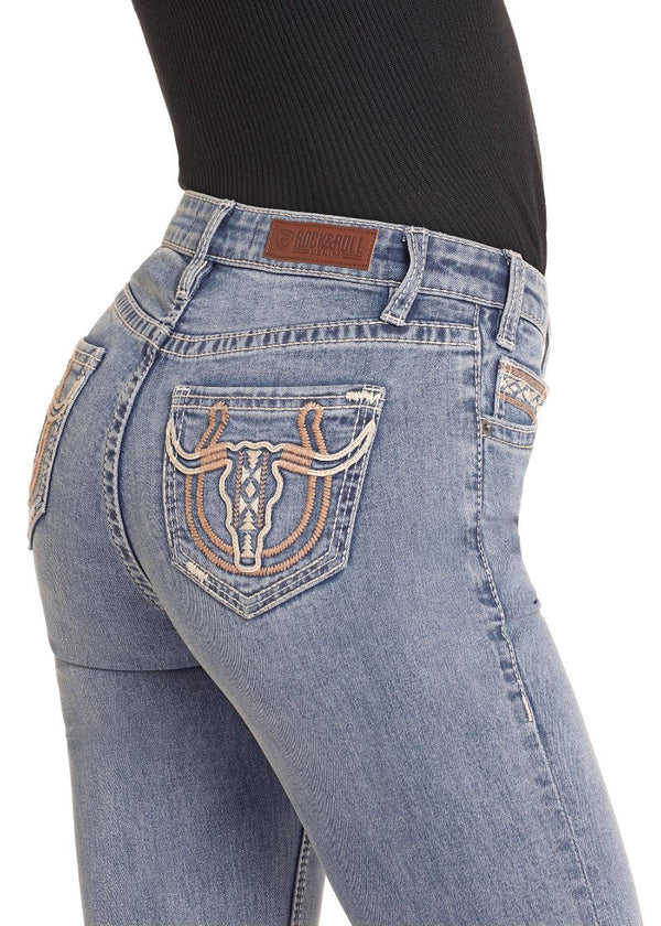 Steer Embroidered Jean by Rock & Roll