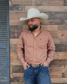 CueroLine Classic Western Shirt ~ Rusty Brown - Henderson's Western Store
