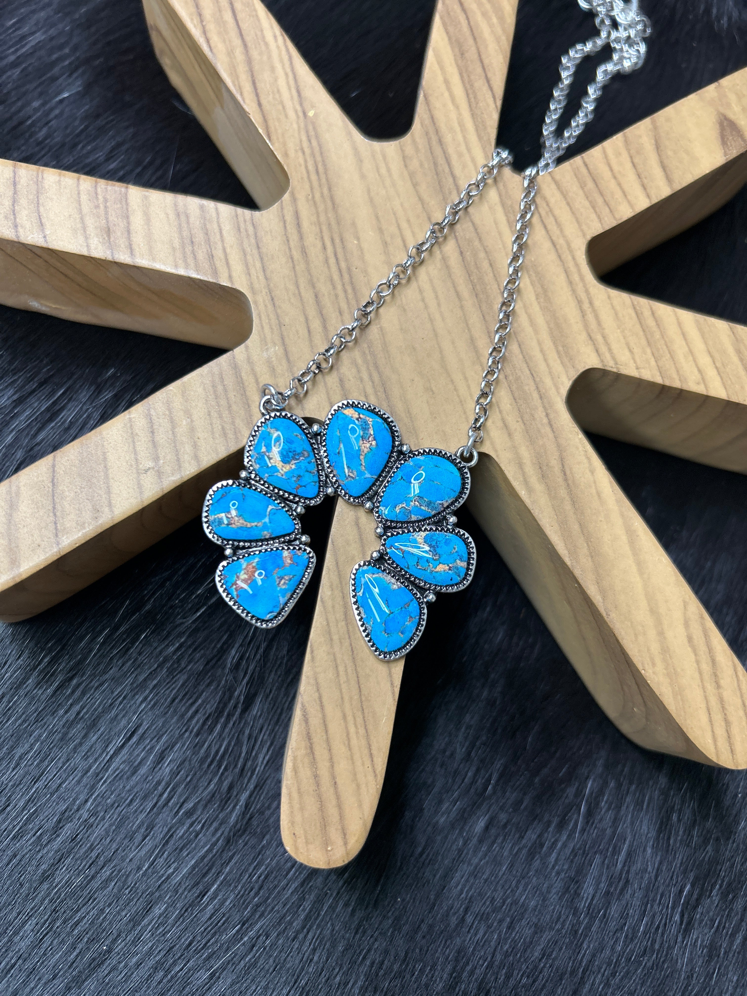 Western Print Navajo Blossom Necklace - Henderson's Western Store