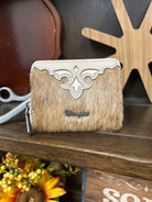 Wrangler Cowhide Zip-Around Wallet ~ Tan - Henderson's Western Store