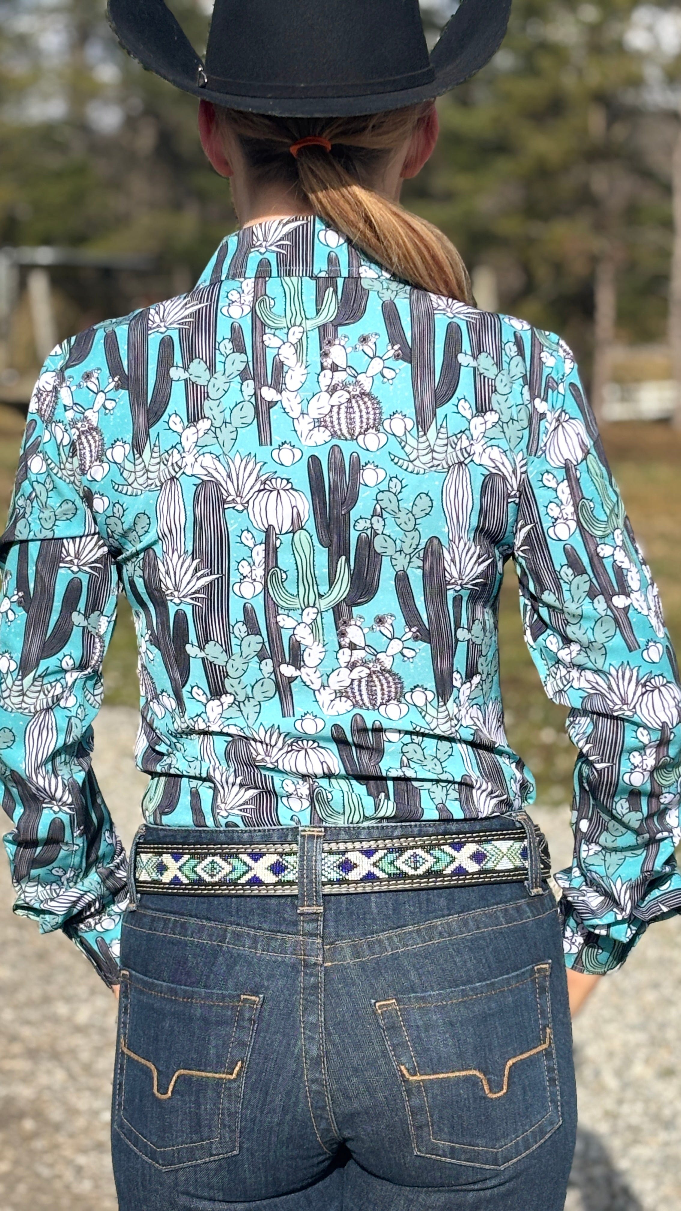 RHC Easy Care Show Shirt ~ Cactus Print - Henderson's Western Store