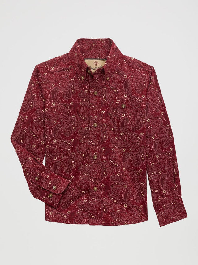 Boy's Classic Shirt ~ Red Paislry