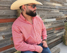 CueroLine Classic Western Shirt ~ Coral - Henderson's Western Store