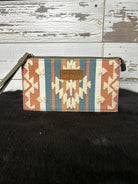 Wrangler Sherpa Aztec Canvas Clutch - Green - Henderson's Western Store