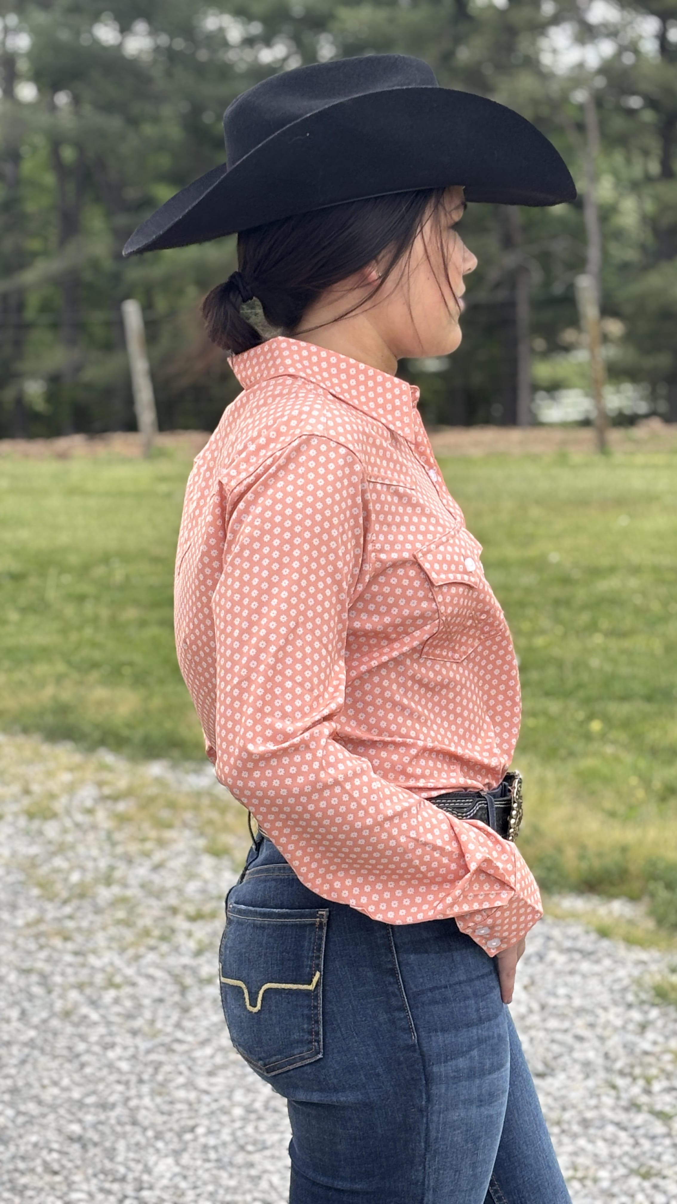 Aria Performance Shirt by Wrangler ~Orange - Henderson's Western Store