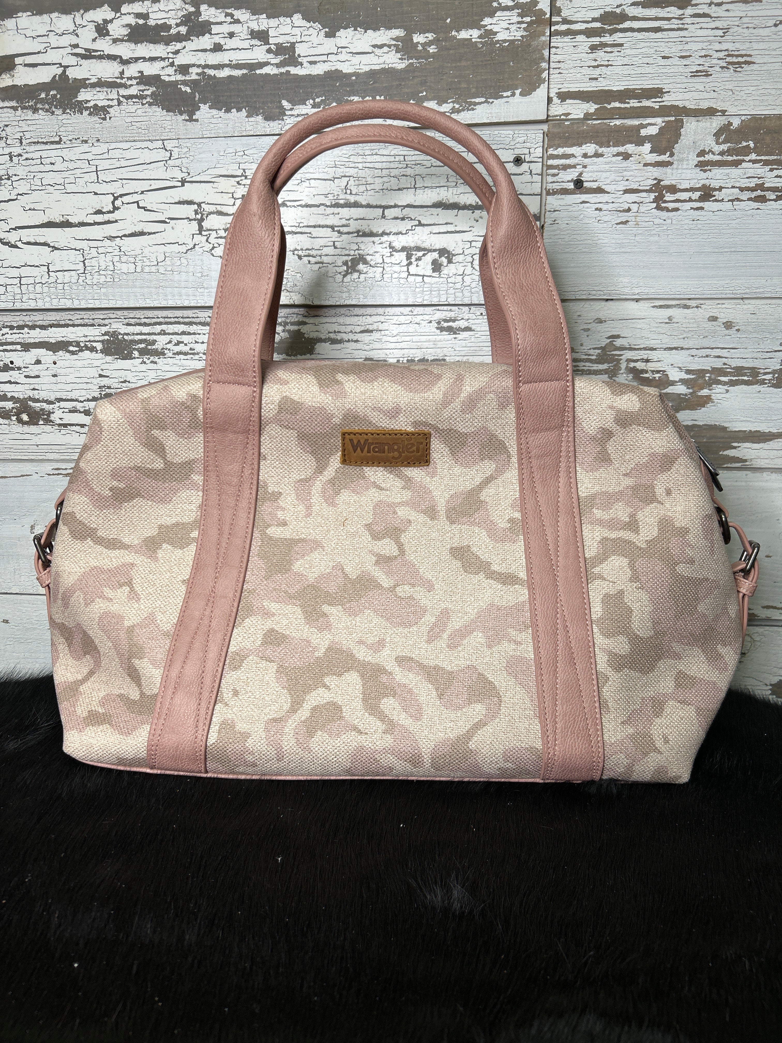 Wrangler Camo Print Collection Duffle Bag -Pink - Henderson's Western Store