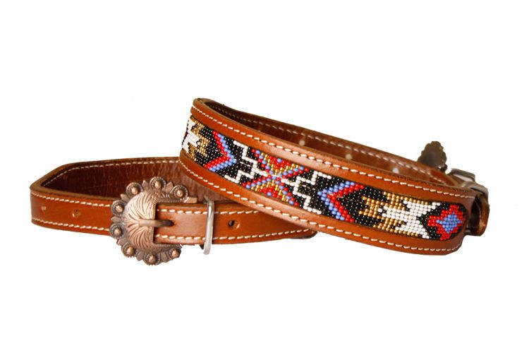 Beaded Inlay Dog Collar ~ Navajo