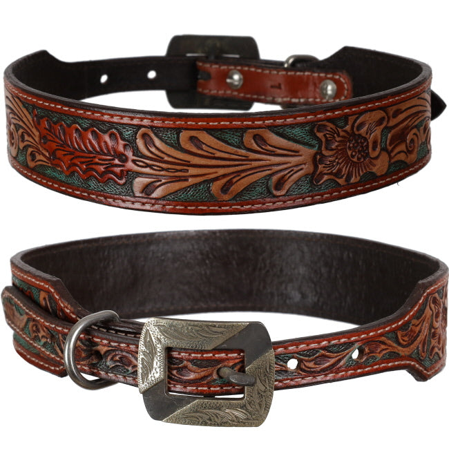 Dog Collar ~ Turquoise Vine - Henderson's Western Store
