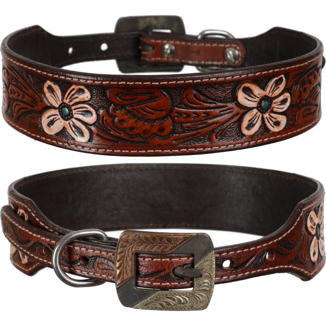 Dog Collar ~ Painted Poppy - Henderson's Western Store
