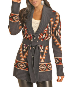 Load image into Gallery viewer, Aztec Robe Cardigan by Powder River