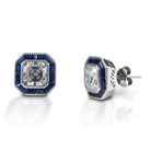Kelly Herd Asscher Cut-Blue Spinel Earrings - Henderson's Western Store