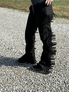 Load image into Gallery viewer, Synthetic Equitation Chaps ~ Black