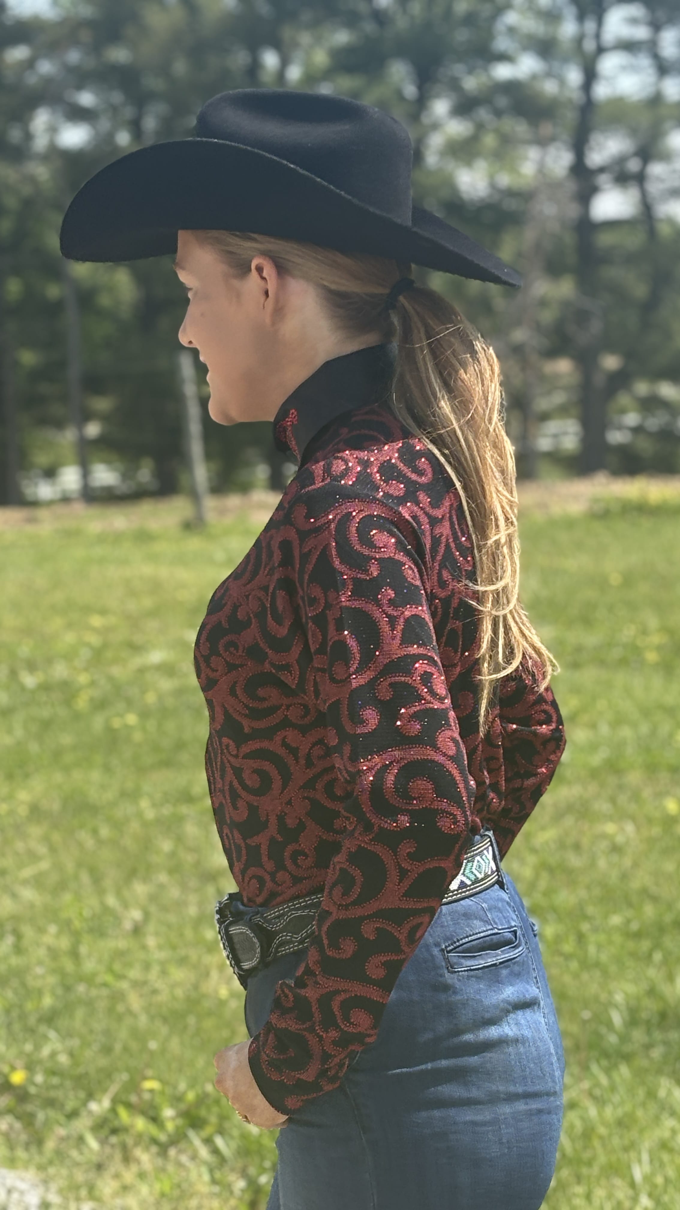 Scarlet Branches Ladies Front Zip Show Shirt - Henderson's Western Store