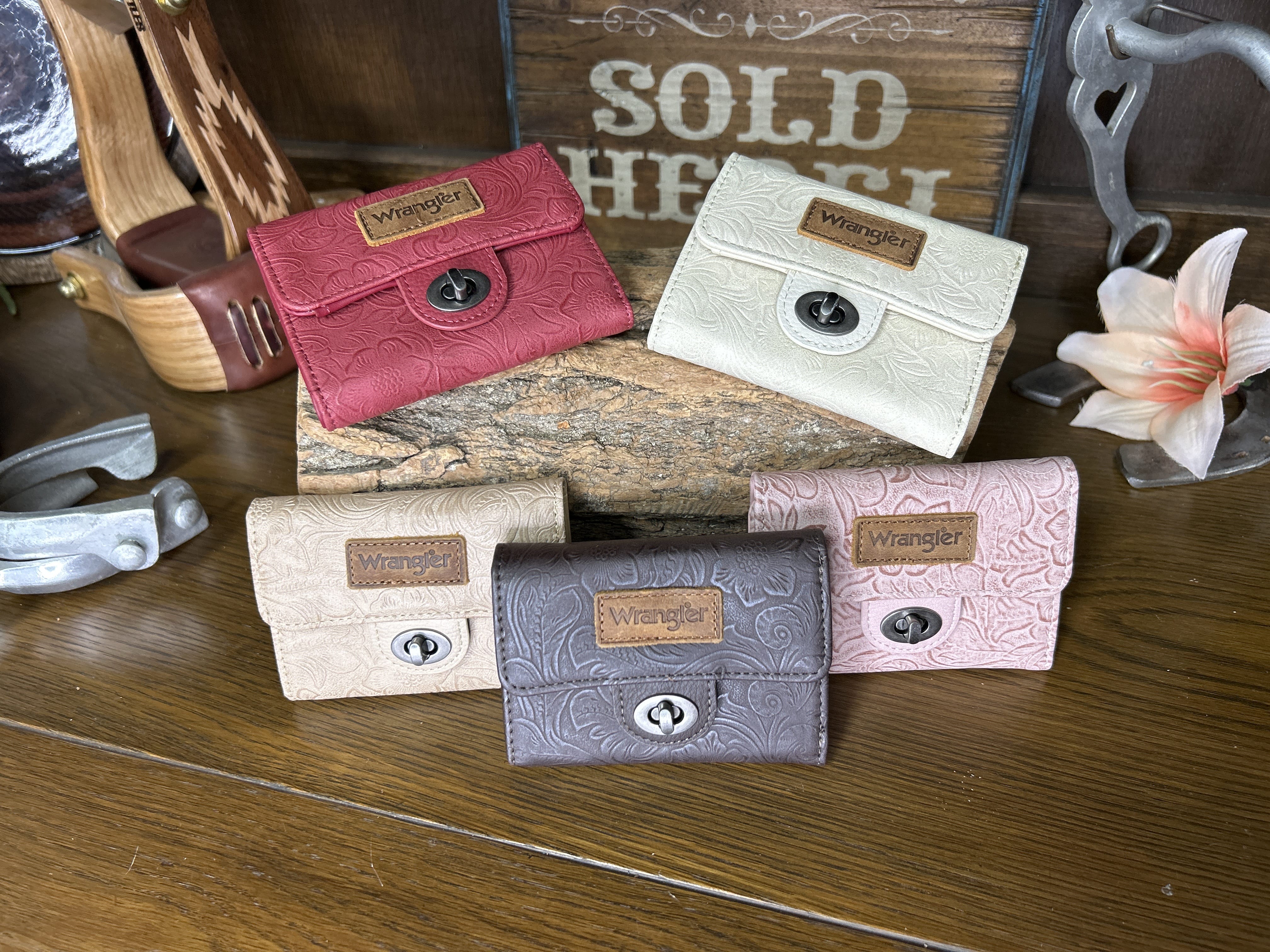 Wrangler Floral Embossed Wallet - Henderson's Western Store