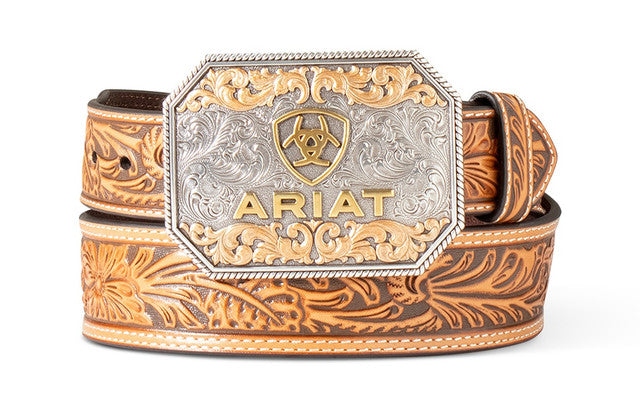 Ariat Floral Embossed Belt W/Buckle - Henderson's Western Store