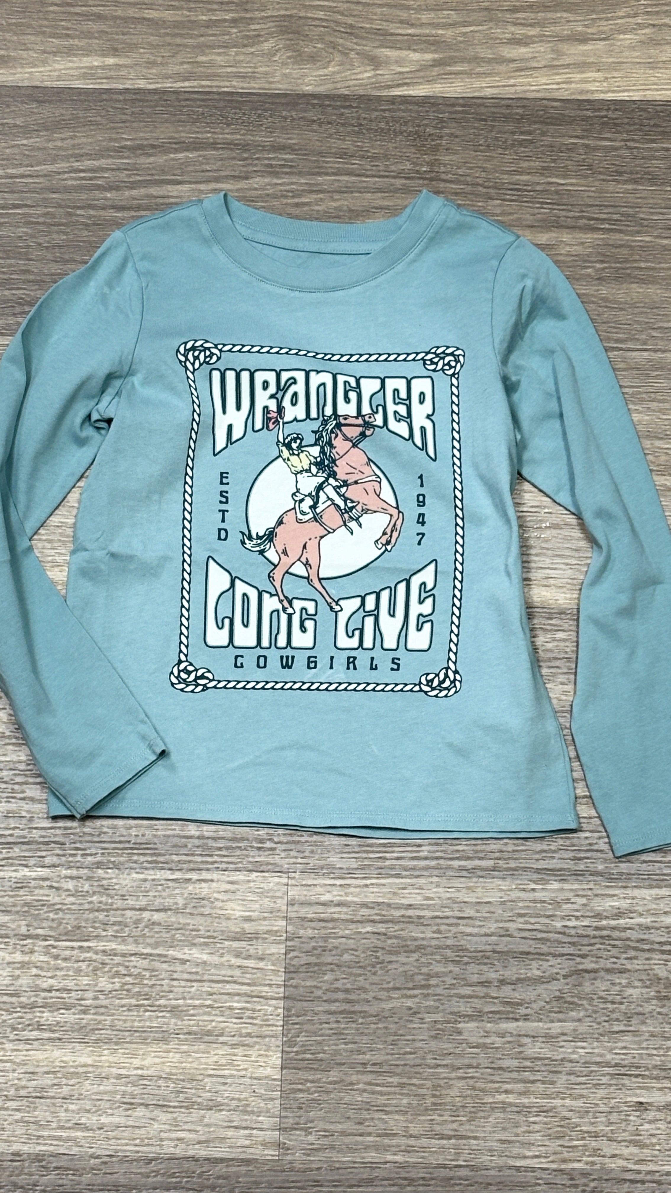Girl's Wrangler Long Live Cowgirls Tee - Henderson's Western Store