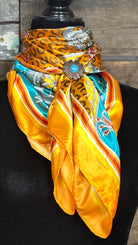 Rodeo Drive Wild Rags/Scarf ~ Orange W/Horseshoe - Henderson's Western Store