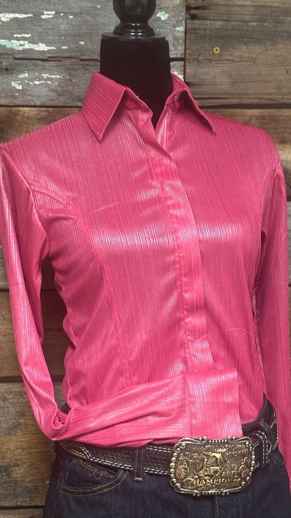 RHC Pink Concealed Zipper Show Shirt