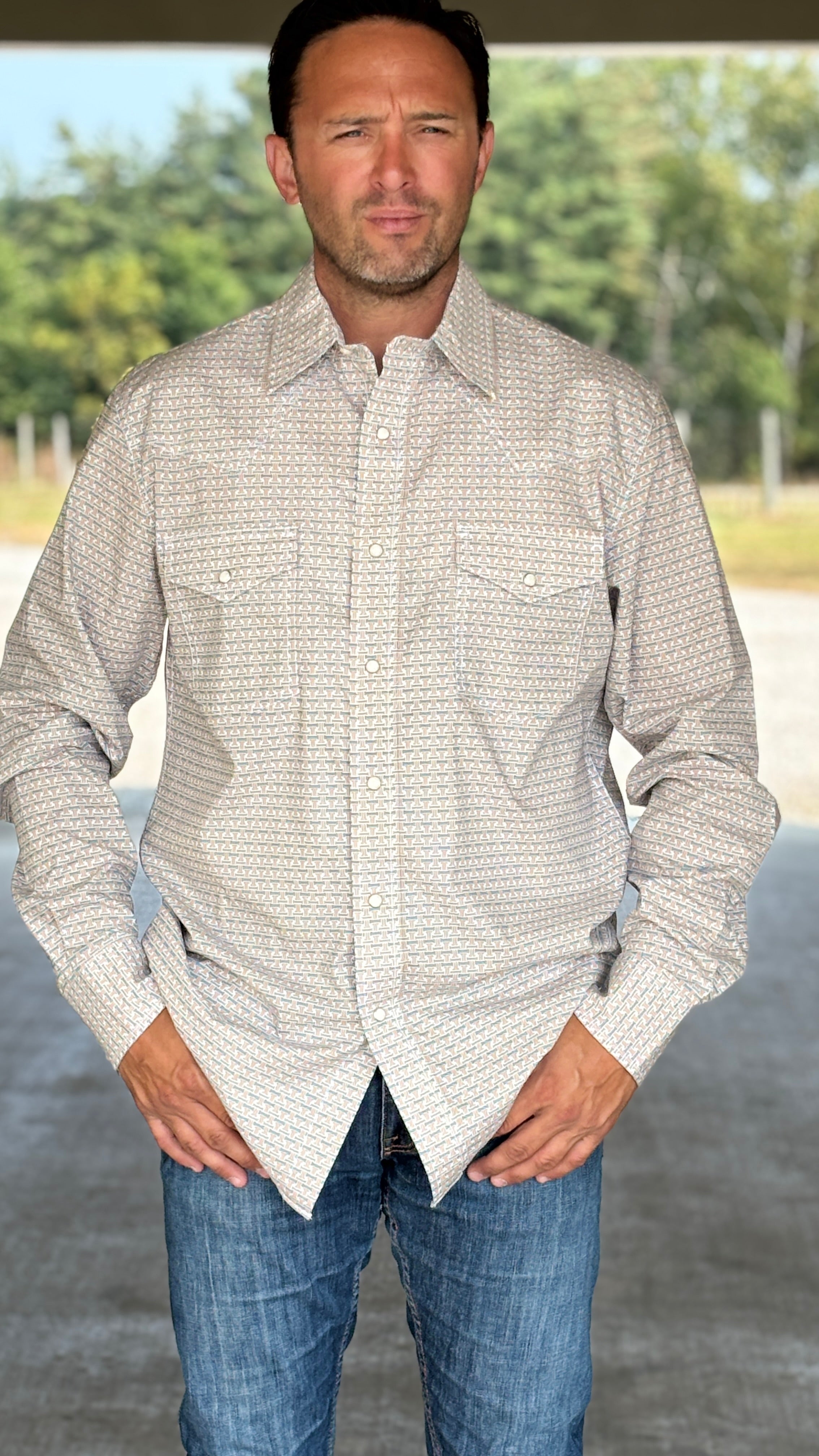 Wrangler 20X Competition Shirt ~ Rustic Brown - Henderson's Western Store