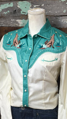 Ladies Coyote Retro Western ~ Cream - Henderson's Western Store
