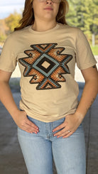 Distressed Aztec Symbol Tee - Henderson's Western Store