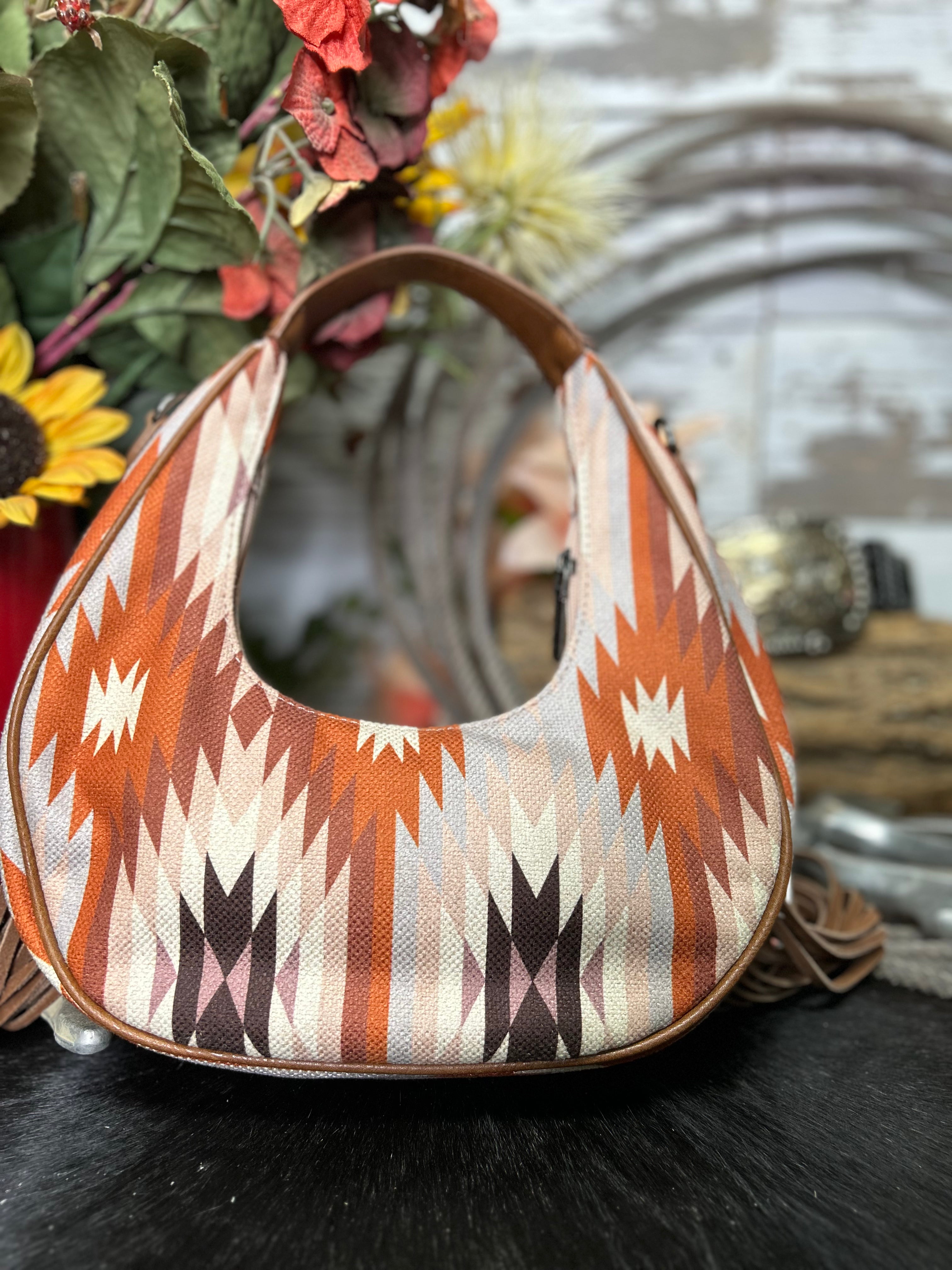 MW Aztec Fringe Crescent Tote - Henderson's Western Store