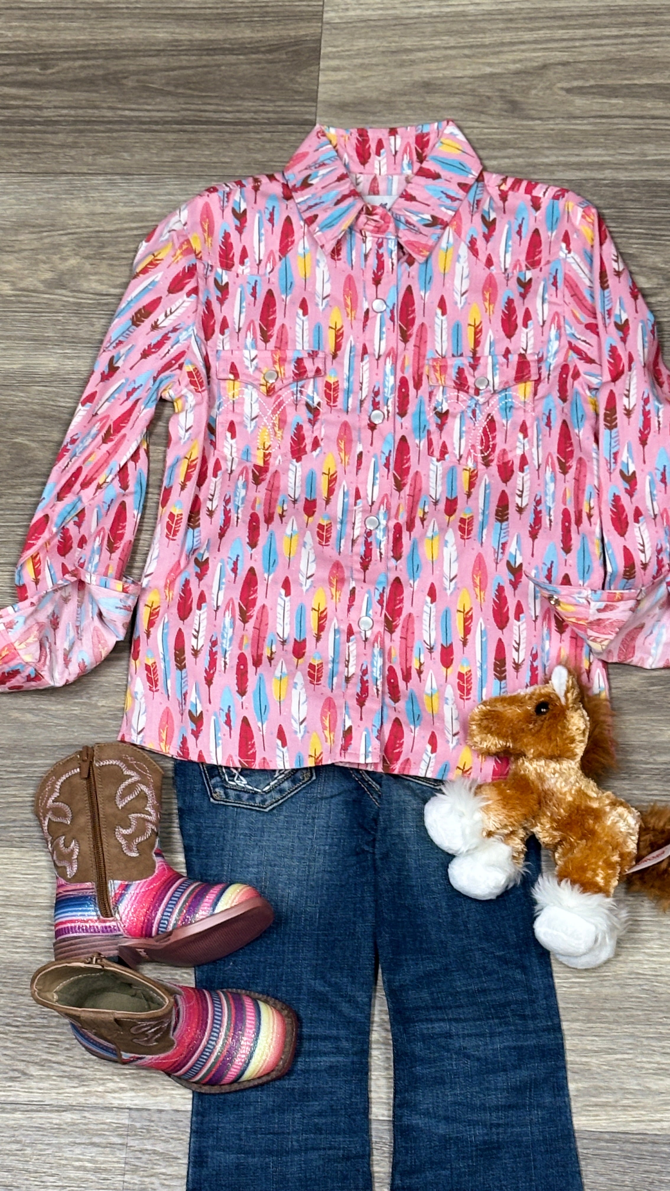Girl's Print Shirt by Panhandle - Henderson's Western Store