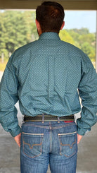 Cinch Plain Weave  ~ Green Geo - Henderson's Western Store