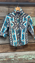 Boy's Aztec Print by Rock & Roll ~ Teal - Henderson's Western Store