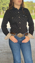 Wrangler Retro Western Snap ~ Black - Henderson's Western Store