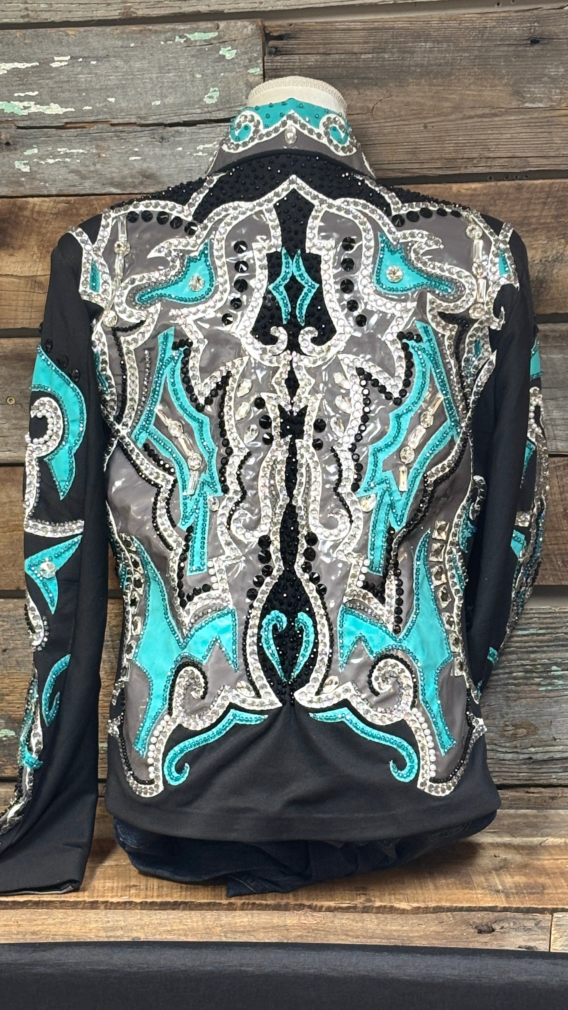 All Day  Show Jacket ~ Teal & Gray - Henderson's Western Store