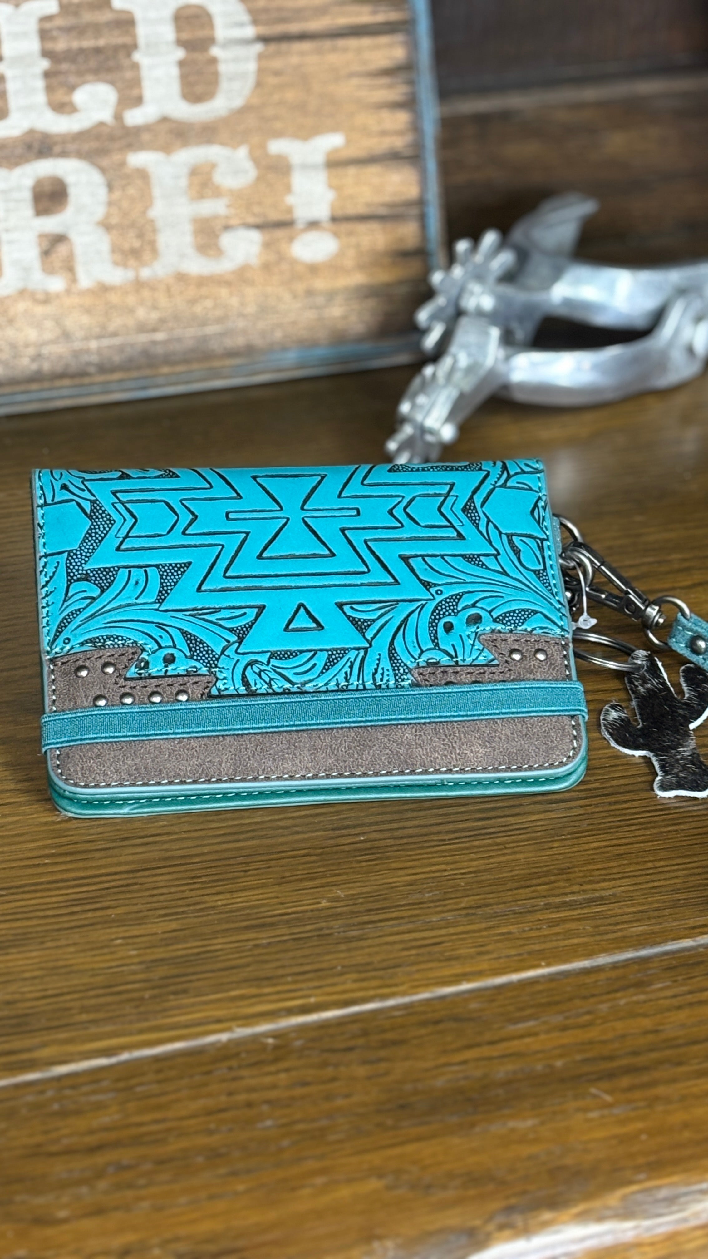 MW Tooled Aztec Collection Wrap Wallet - Henderson's Western Store