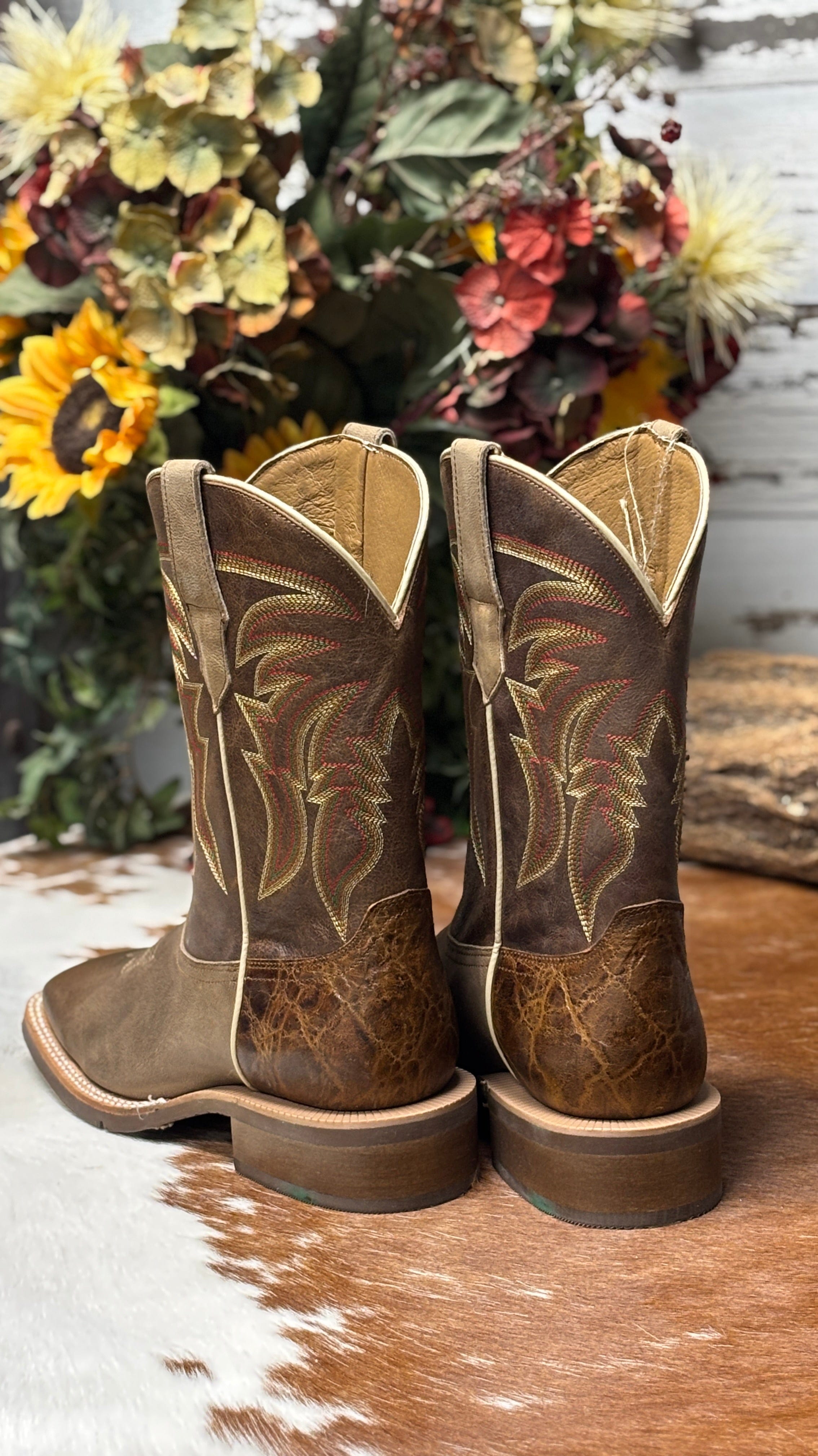 Men’s Cowhide Wide Square Boots - Henderson's Western Store