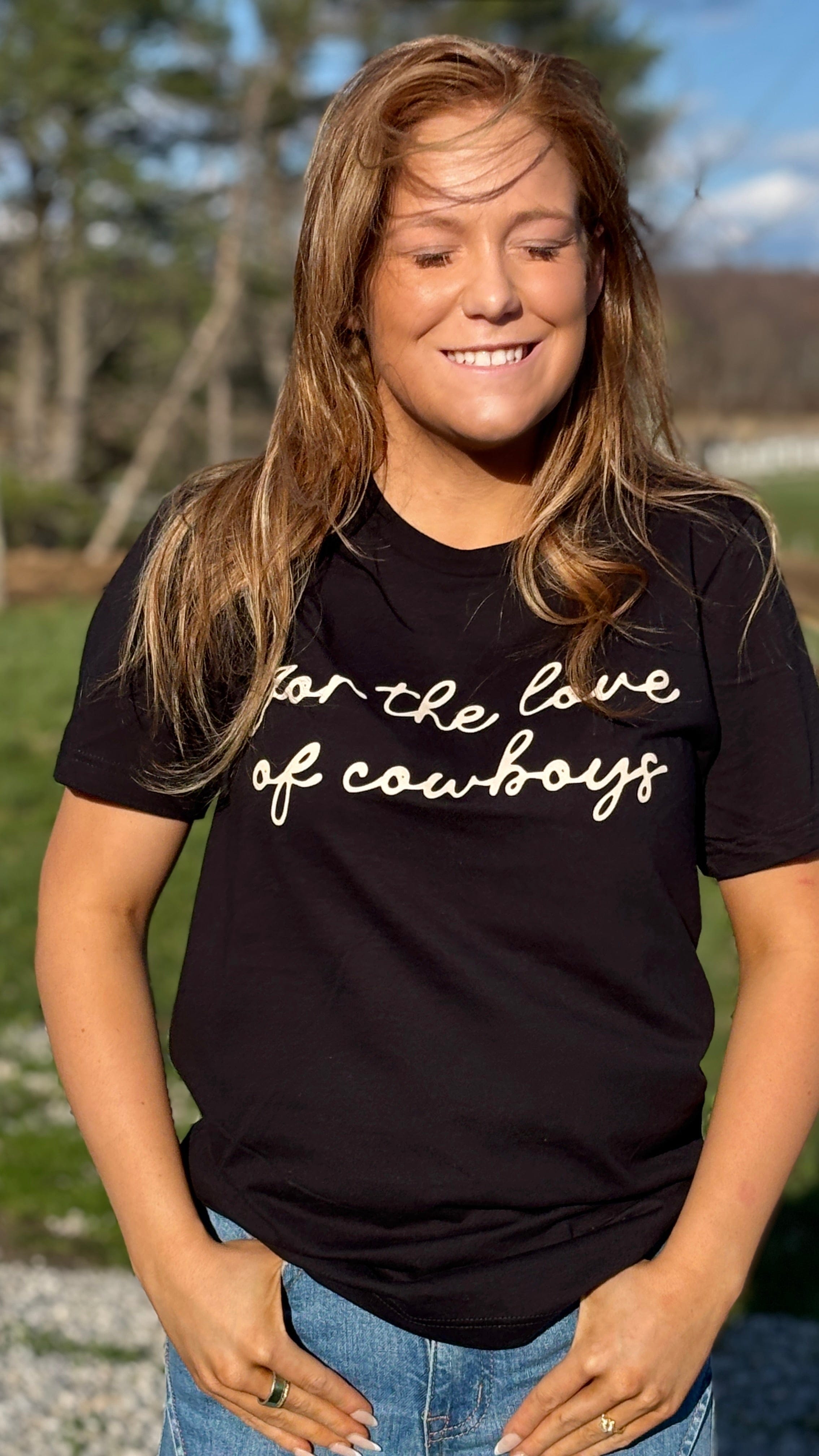 For the Love of Cowboys Tee - Henderson's Western Store