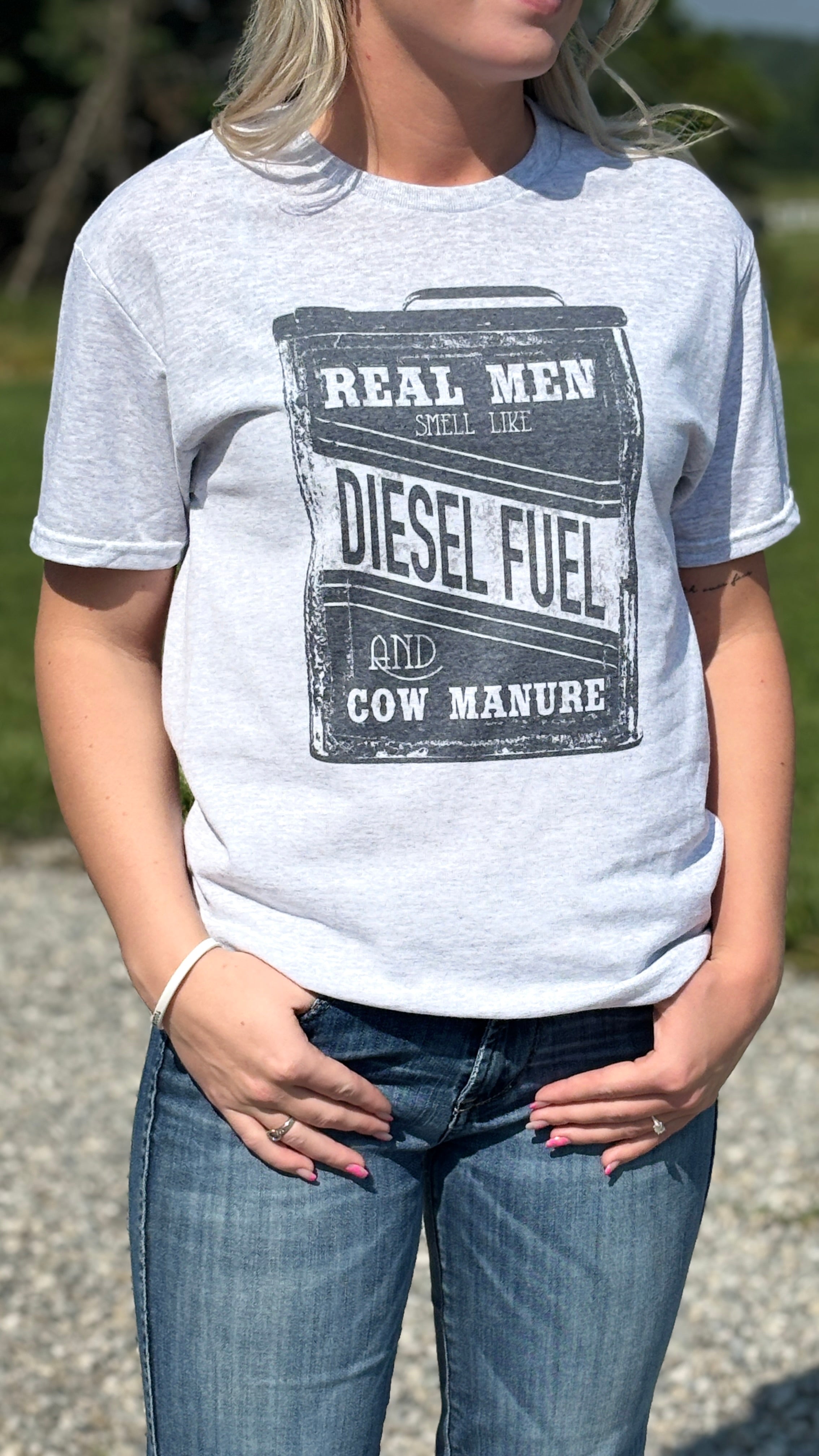 Real Men Smell Like Diesel Fuel Tee - Henderson's Western Store