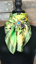 Rodeo Drive Wild Rags/Scarf ~ Moss Green Floral - Henderson's Western Store
