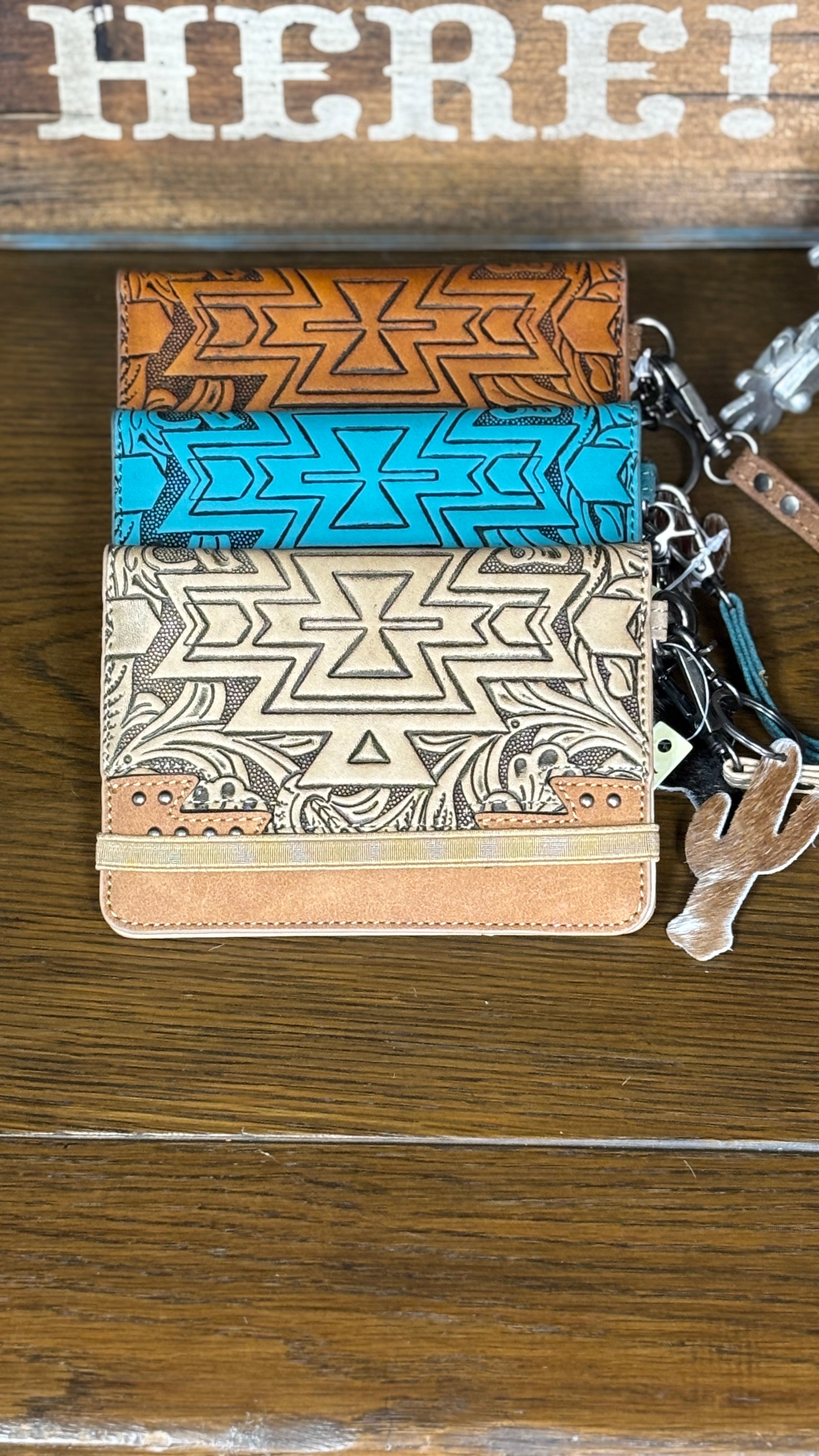 MW Tooled Aztec Collection Wrap Wallet - Henderson's Western Store
