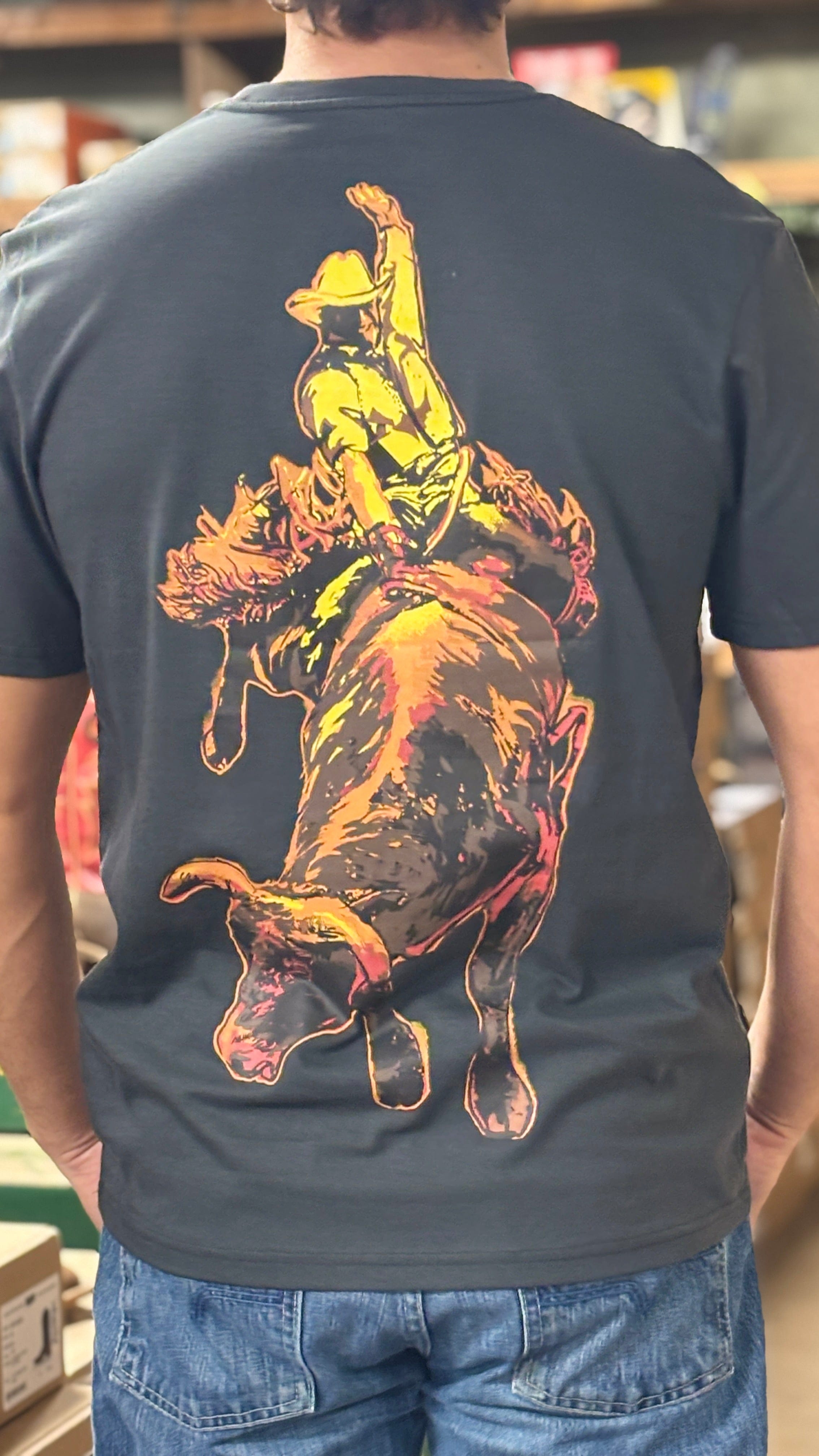 Wrangler Bucking Cowboy Tee - Henderson's Western Store