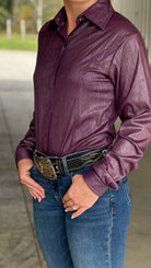 RHC Violet Concealed Zipper Show Shirt - Henderson's Western Store