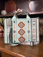 MW Aztec Print Crossbody ~ Green - Henderson's Western Store