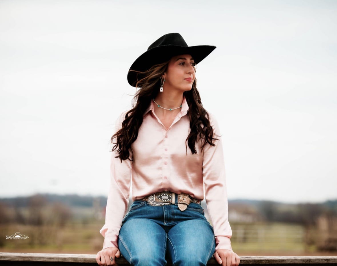 Satin Pullover Button Up by Cowgirl Tuff ~ Pink Champagne - Henderson's Western Store