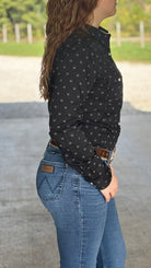 Wrangler Retro Western Snap ~ Black - Henderson's Western Store