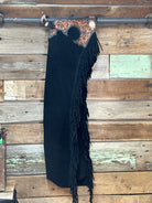 Suede Tooled Top Chaps - Henderson's Western Store