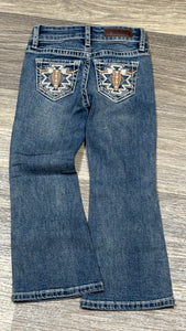 Load image into Gallery viewer, Steer Head Embroidered Jeans by Rock &amp; Roll