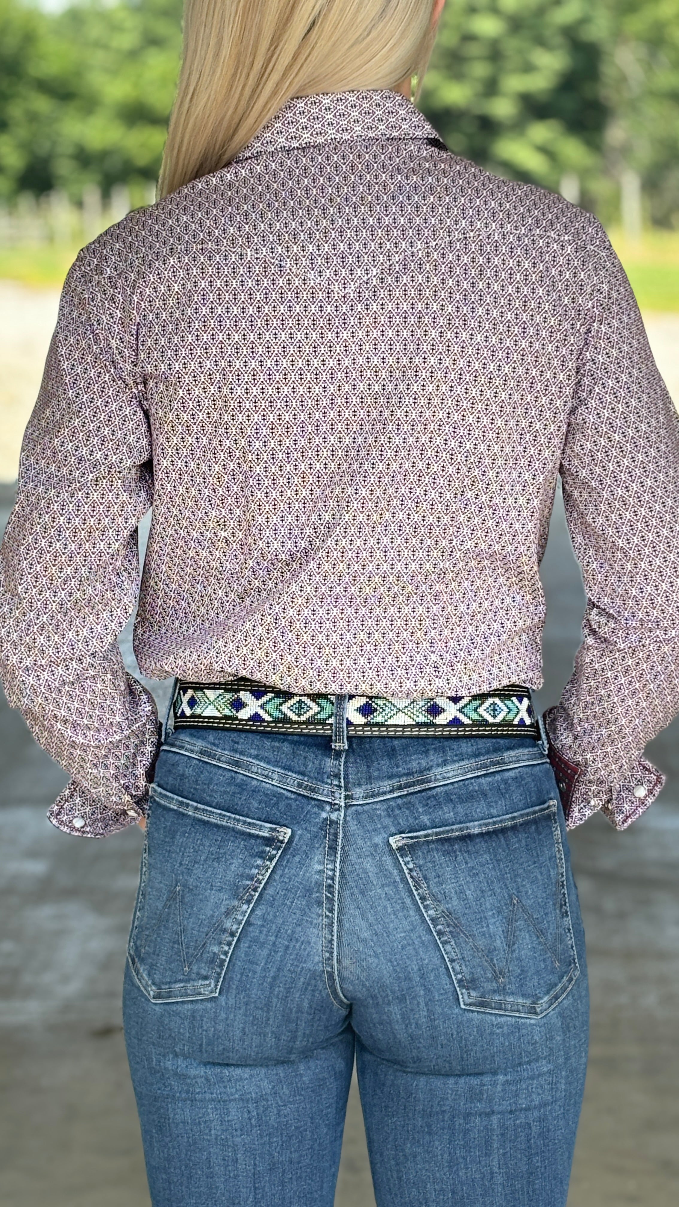 Ladies Rough Stock ~ Maroon - Henderson's Western Store