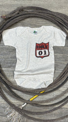 Rookie Of The Year Rodeo Back Number Onesie - Henderson's Western Store